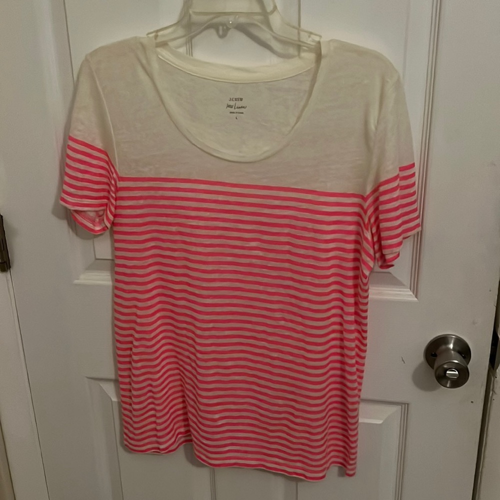 J Crew slightly sheer linen top